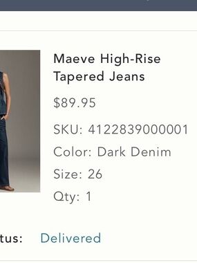 Anthropologie Maeve High-Rise Dark Denim Wide-Leg Jeans